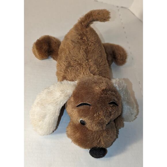 Vintage 1973 Dakin 12" Drooper Dog Plush Nutshell Stuffed Puppy Brown White Rare - Picture 1 of 9